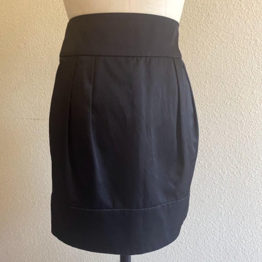 Club Monaco Black Bubble Tulip Mini Skirt Side Zip | Size 2